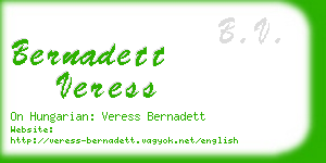 bernadett veress business card